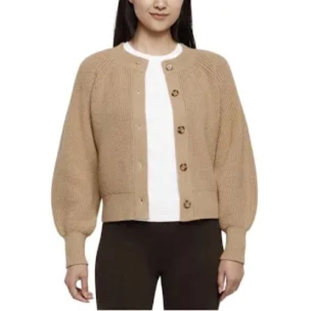 Banana Republic Camel Button-Up  Chunky Knitted Cardigan size Medium